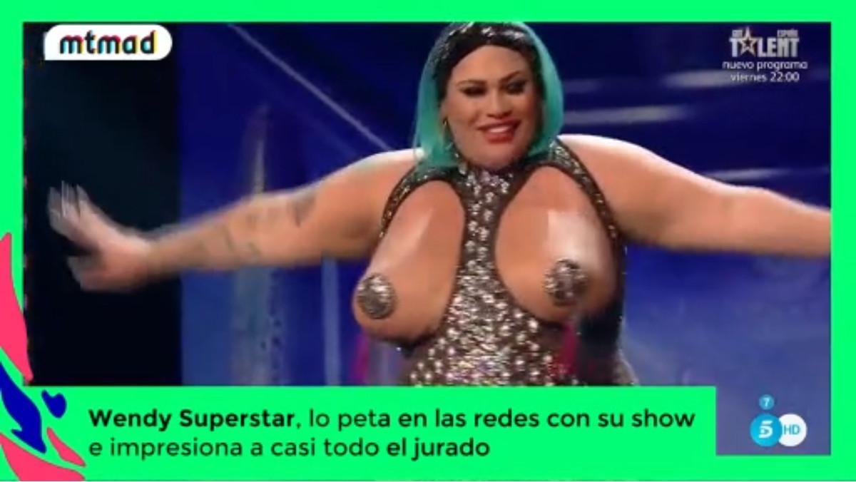 Wendi Superestar, durante su peculiar número en el concurso de Tele 5 ’Got Talent’. 