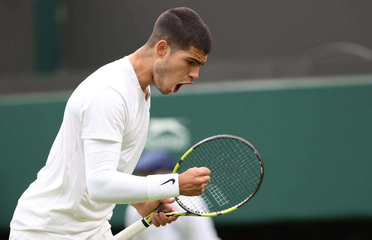 Wimbledon | Carlos Alcaraz - Jan-Lennard Struff, en imágenes