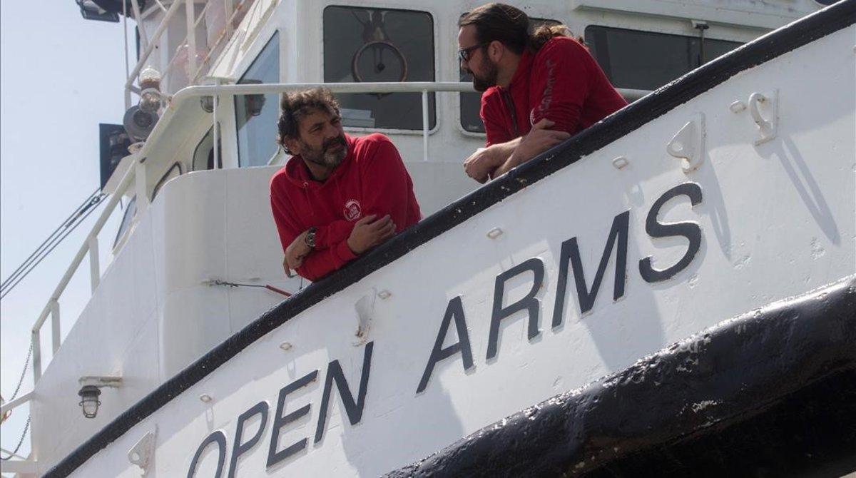 Oscar Camps, fundador y director de Pro Activa Open Arms, en su barco