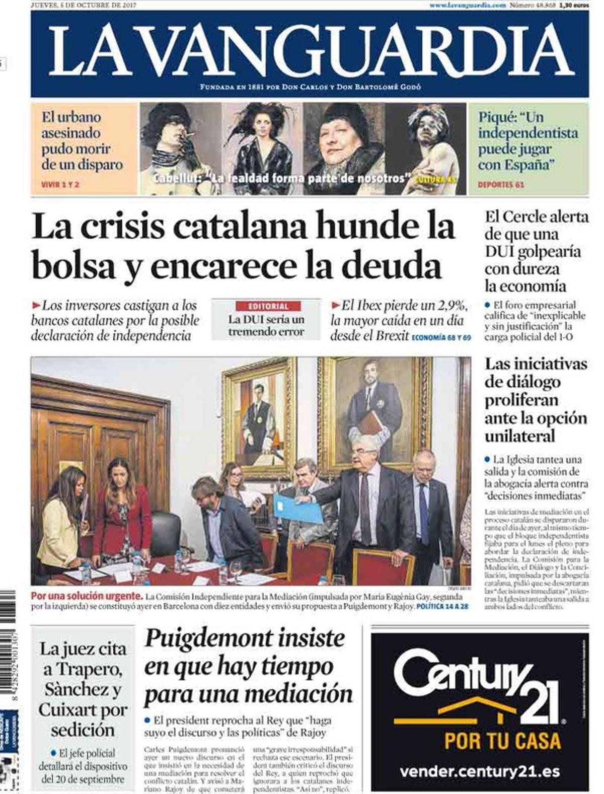 La banca catalana se prepara para salir por miedo a la DUI, según dos diarios de Madrid
