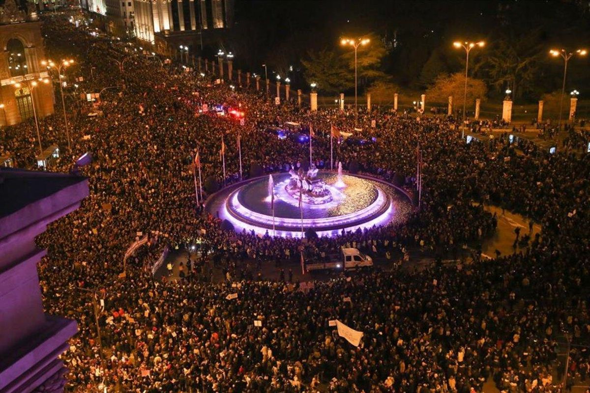 Huelga del pasado 8-M del 2019 en Madrid. Huelga del pasado 8-M del 2019 en Madrid.