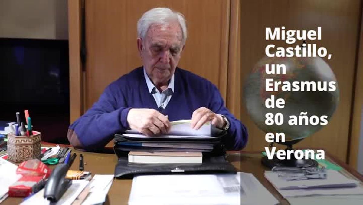 Miguel Castillo, un Erasmus de 80 años en Verona.