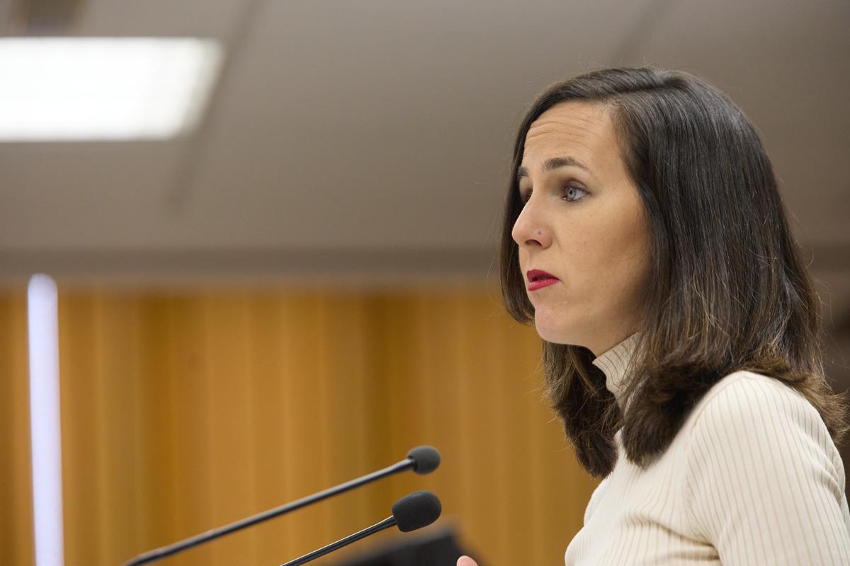 La secretaria general de Podemos y ministra de Derechos Sociales, Ione Belarra	