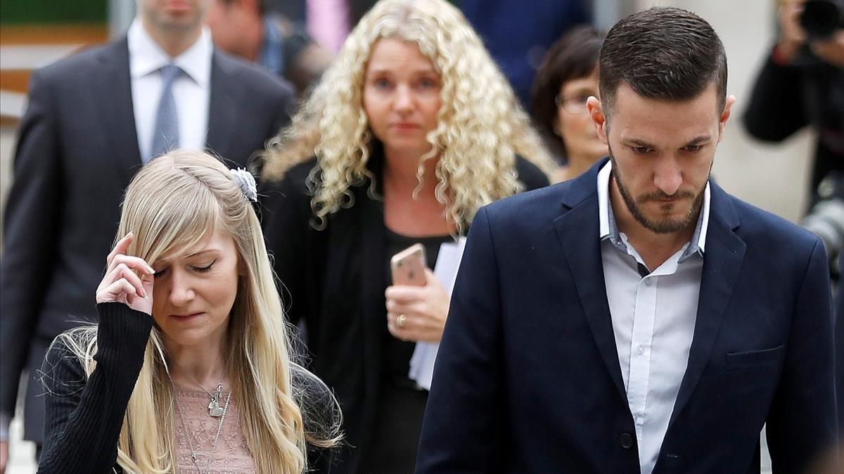 Los padres de Charlie Gard, este lunes. Los padres de Charlie Gard, este lunes.