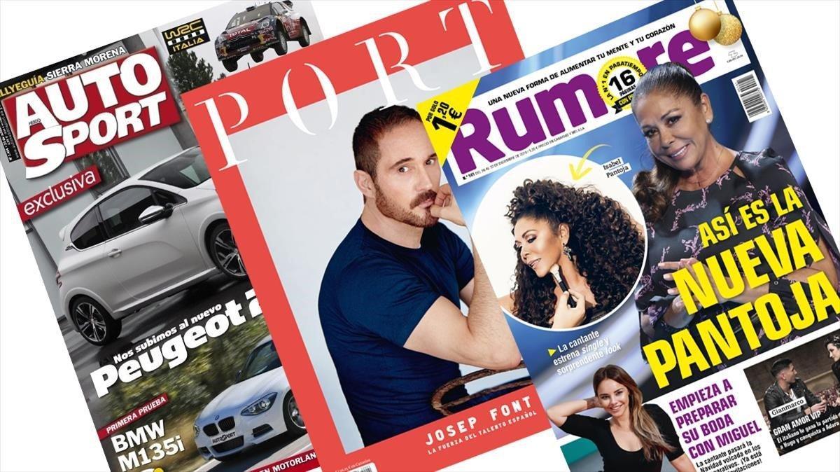 Las tres revistas que dejan de publicarse: ’Autohebdo Sport’, ’Port’ y ’Rumore’.