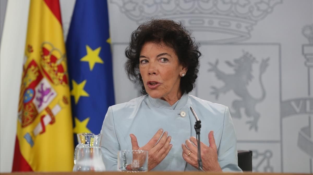 Isabel Celaá, portavoz del Gobierno. Isabel Celaá, portavoz del Gobierno.