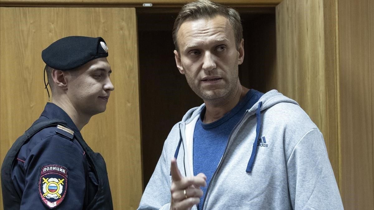 Alekséi Navalni, en una comparecencia judicial en Moscú en agosto del 2018. Alekséi Navalni, en una comparecencia judicial en Moscú en agosto del 2018.