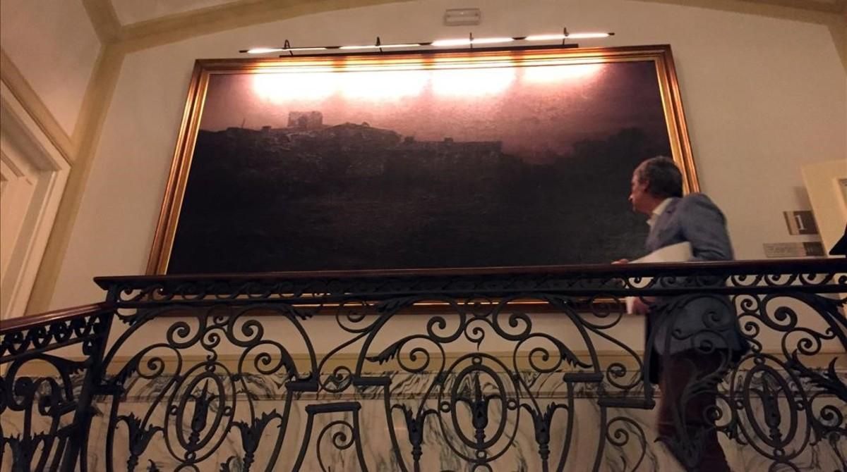 ’Horizons’, de Modest Urgell, la obra que sedaba a Joan Miró a la hora de la ’migdiada’ en el Majestic. ’Horizons’, de Modest Urgell, la obra que sedaba a Joan Miró a la hora de la ’migdiada’ en el Majestic.