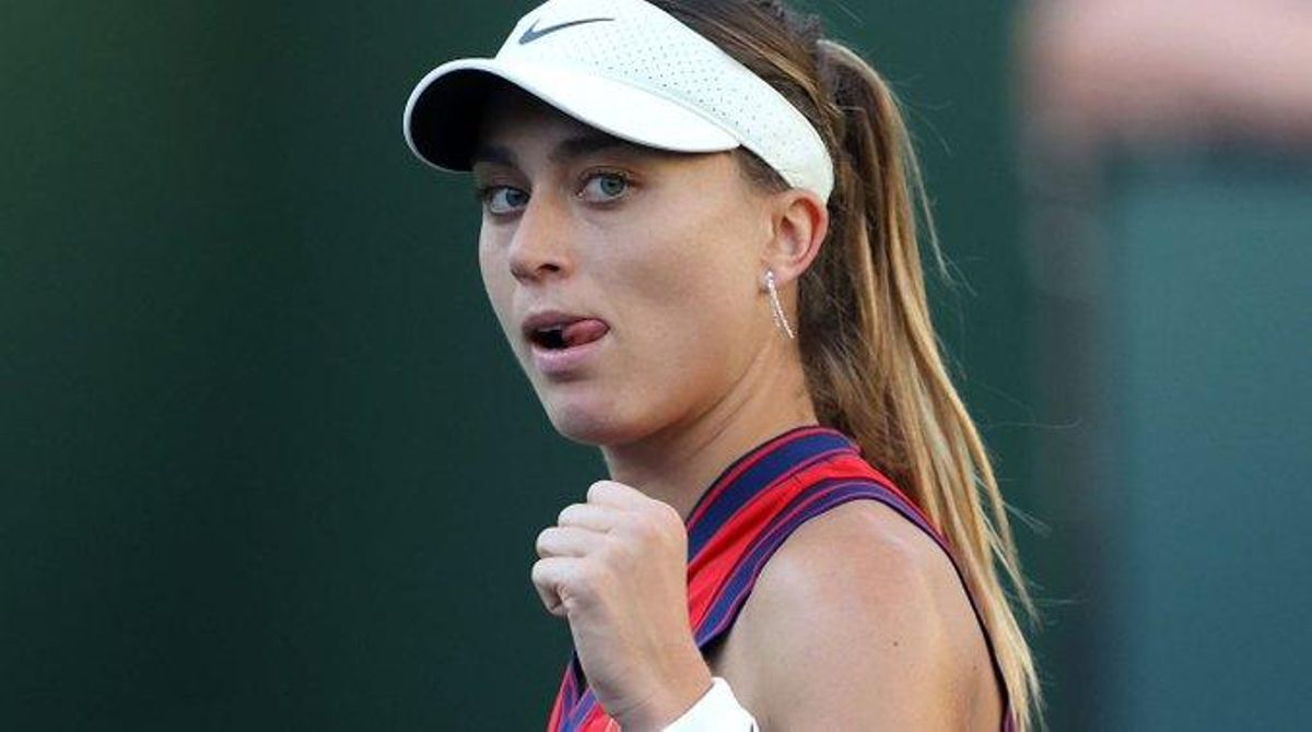 Badosa celebra un punto ante Kerber. Badosa celebra un punto ante Kerber.