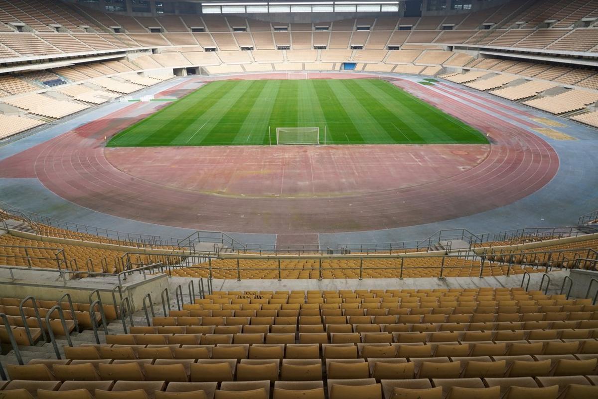 Estadio de la Cartuja, sede de las cuatro prÃ³ximas ediciones de la final de la Copa del Rey de fÃºtbol. Sevilla a 12 de febrero 2020