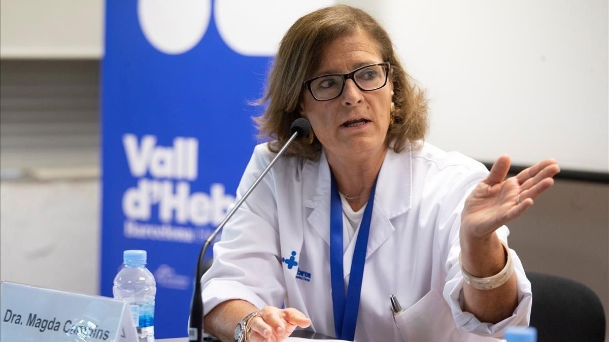 La jefa de epidemiología del Vall d’Hebron, Magda Campins, el pasado 2 de julio La jefa de epidemiología del Vall d’Hebron, Magda Campins, el pasado 2 de julio