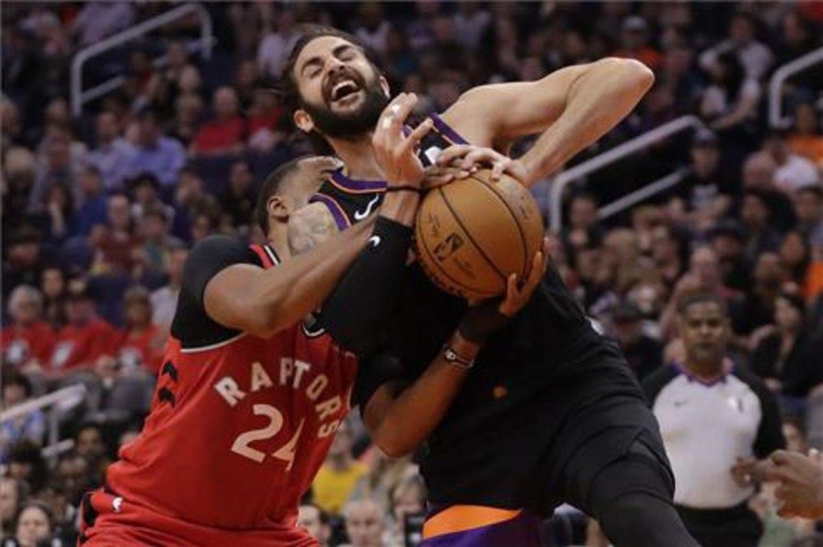 Ricky Rubio ante los Raptors en el partido de ayer. Ricky Rubio ante los Raptors en el partido de ayer.