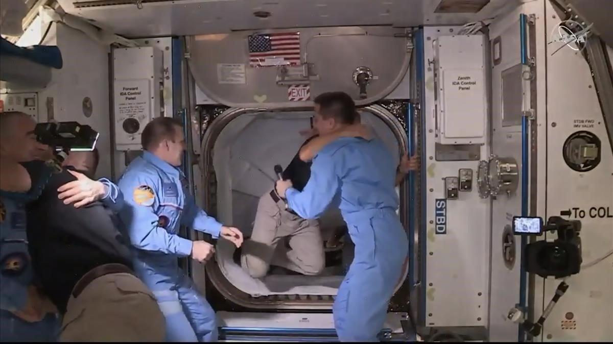 Llegada de los astronautas de la Crew Dragon a la Estación Espacial Internacional, el pasado 31 de mayo.