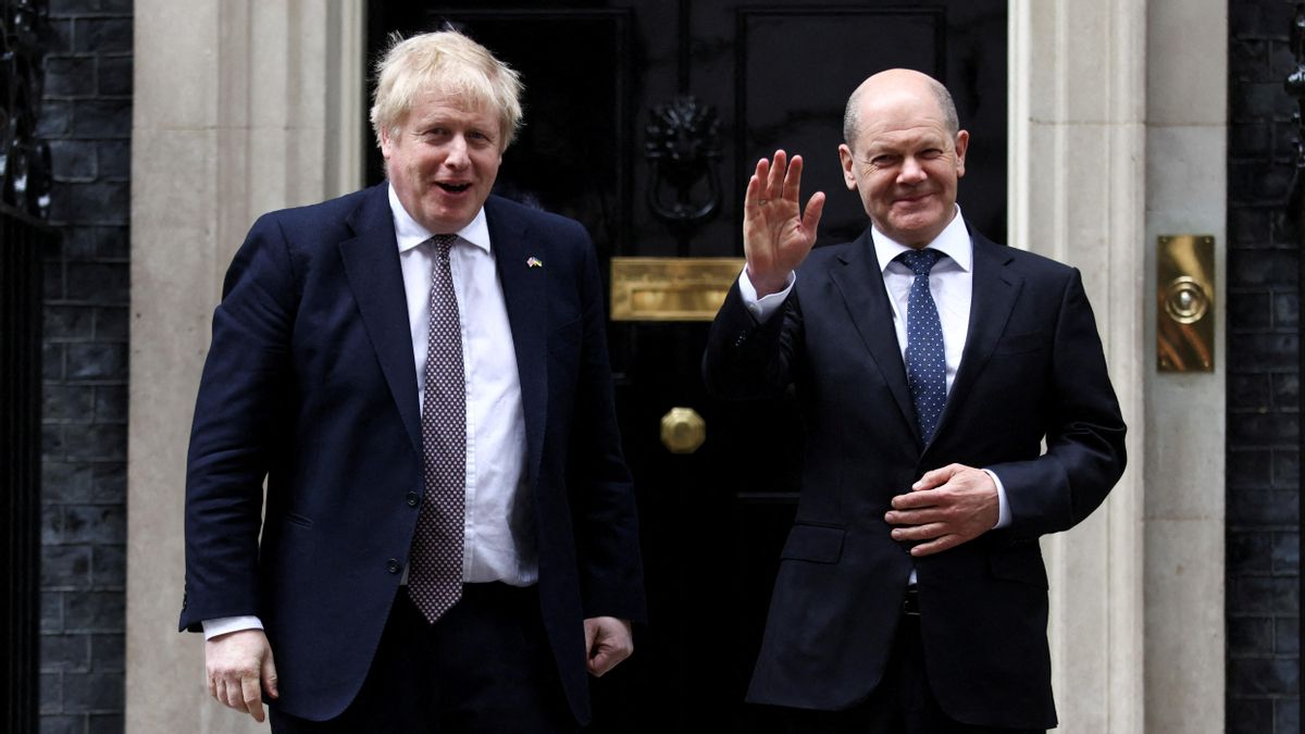 Boris Johnson y Olaf Scholz, antes de su reunión. Boris Johnson y Olaf Scholz, antes de su reunión.