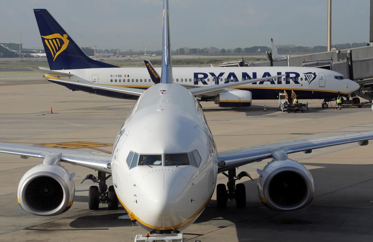 Aviones de Ryanair en Barcelona.
