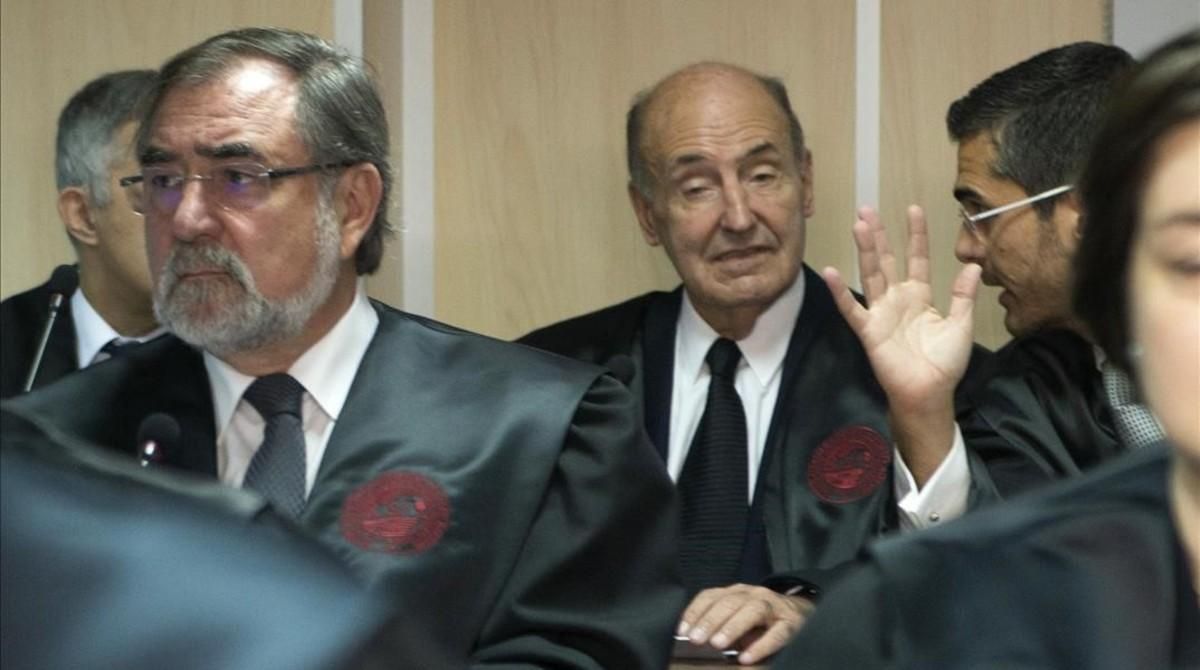 Miquel Roca, abogado de la infanta Cristina, en la sala del juicio del ’caso Nóos’. Miquel Roca, abogado de la infanta Cristina, en la sala del juicio del ’caso Nóos’.