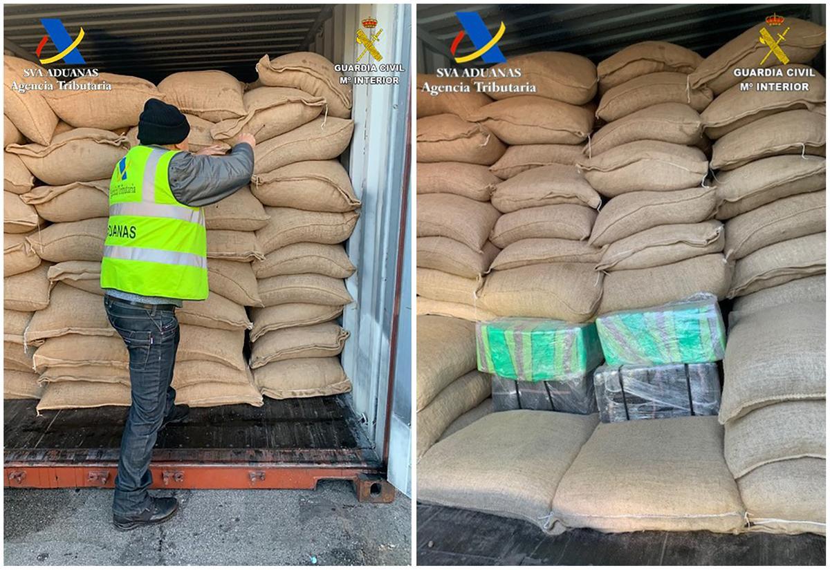 Requisados 1.340 kilos de cocaína en contenedor de cacao en puerto Barcelona