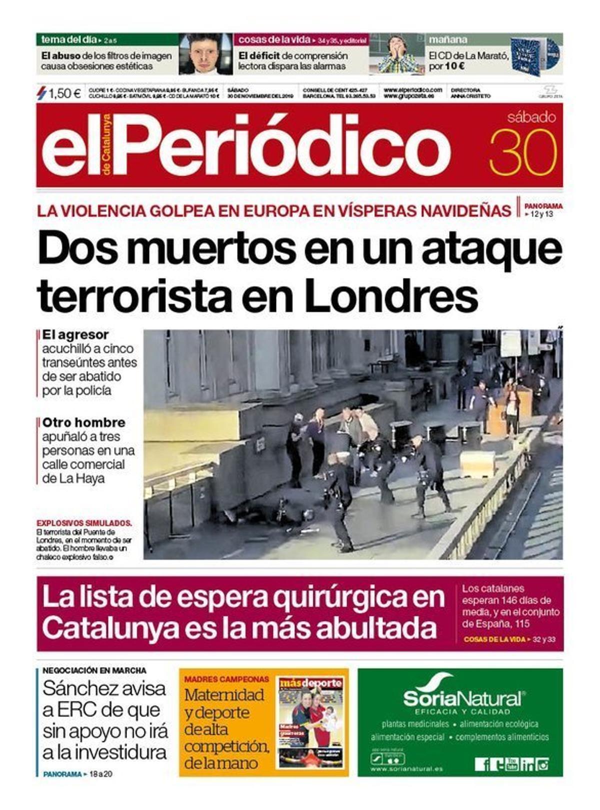 Prensa De Hoy Las Portadas De Los Periódicos Del 30 De Noviembre 0515