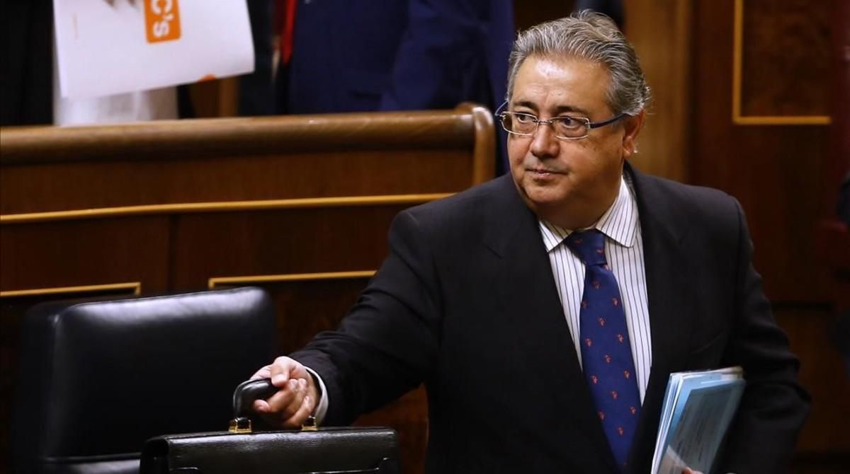 El ministro del Interior, Juan Ignacio Zoido, en el Congreso. El ministro del Interior, Juan Ignacio Zoido, en el Congreso.