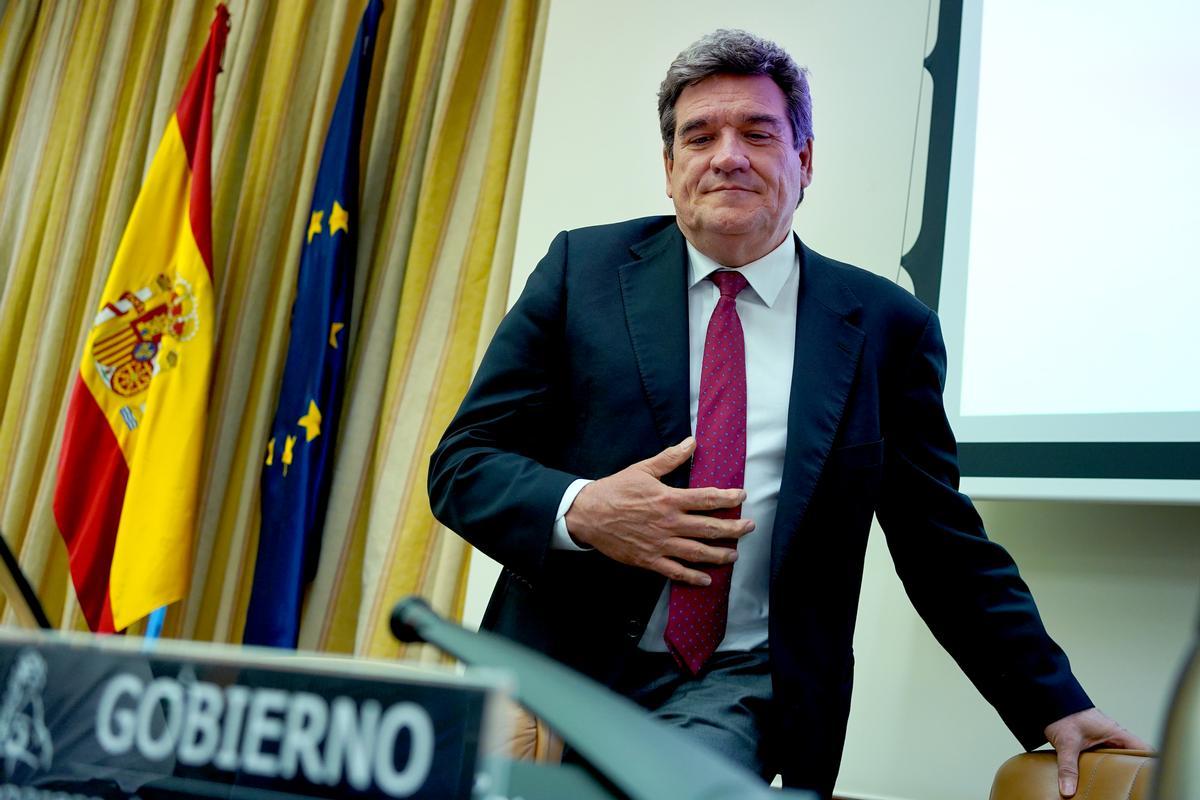 José Luis Escrivá , ministro de Inclusión, Seguridad Social y Migraciones durante la Comisión de Seguimiento y Evaluación de los Acuerdos del Pacto de Toledo.