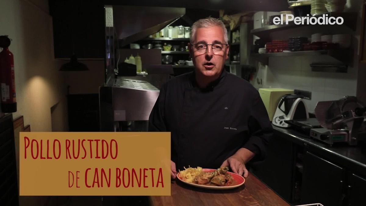 Joan Boneta, chef de Can Boneta, explica cómo hace el pollo asado que tan bien le salía a su madre.