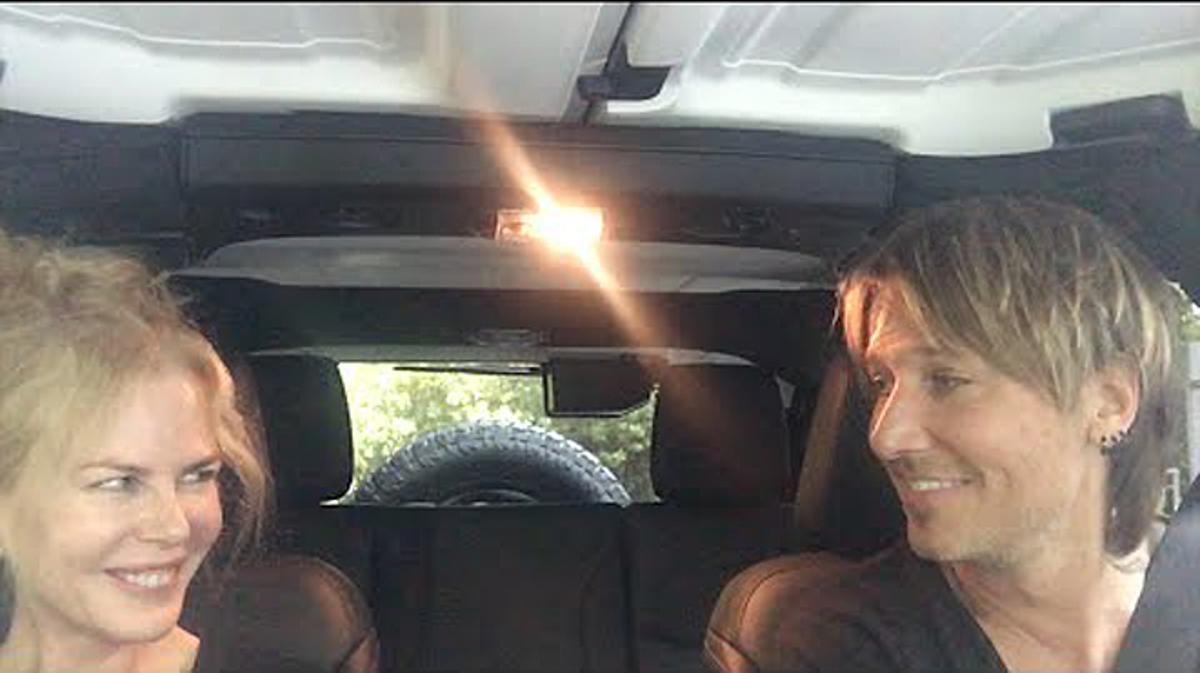 Nicole Kidman y Keith Urban cantan 'The fighter' en el coche.
