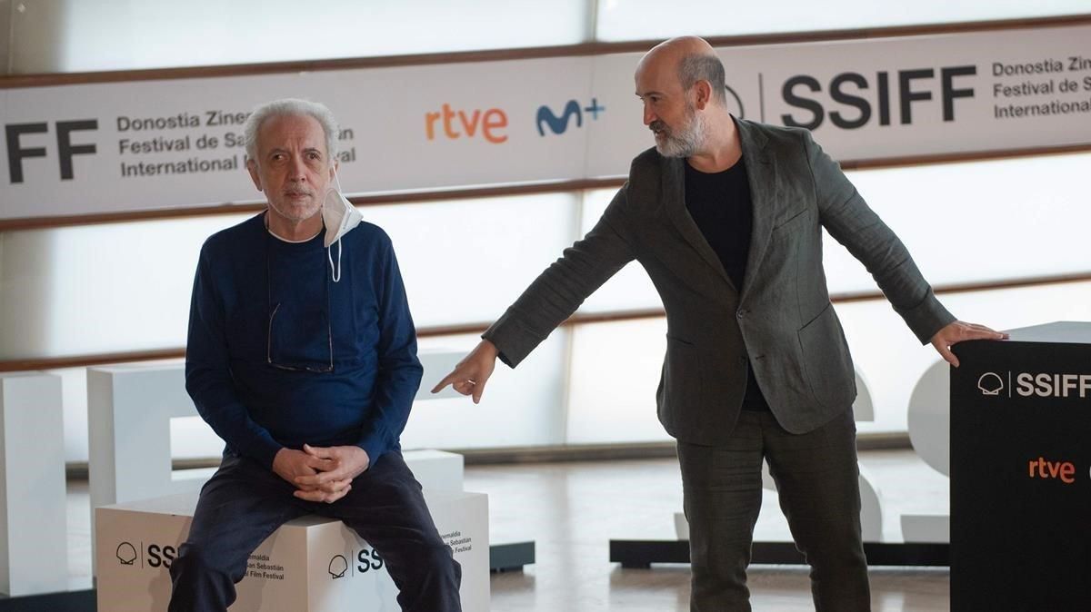 Fernando Trueba y Javier Cámara, en el Festival de San Sebastián. Fernando Trueba y Javier Cámara, en el Festival de San Sebastián.