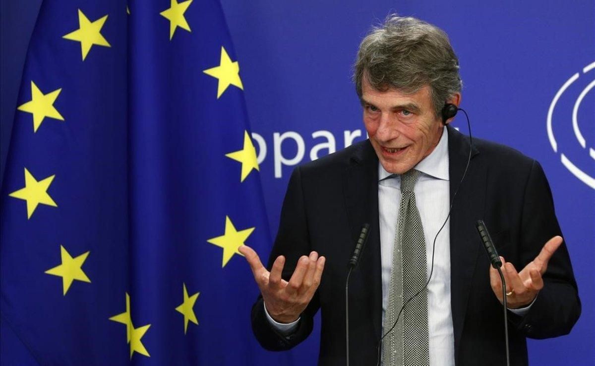 El presidente del Parlamento Europeo, David Sassoli, en Bruselas. El presidente del Parlamento Europeo, David Sassoli, en Bruselas.