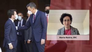 Marta Rovira: "Si Sánchez aprueba la reforma laboral con PP o Cs, el pacto de investidura con ERC quedará tocado"