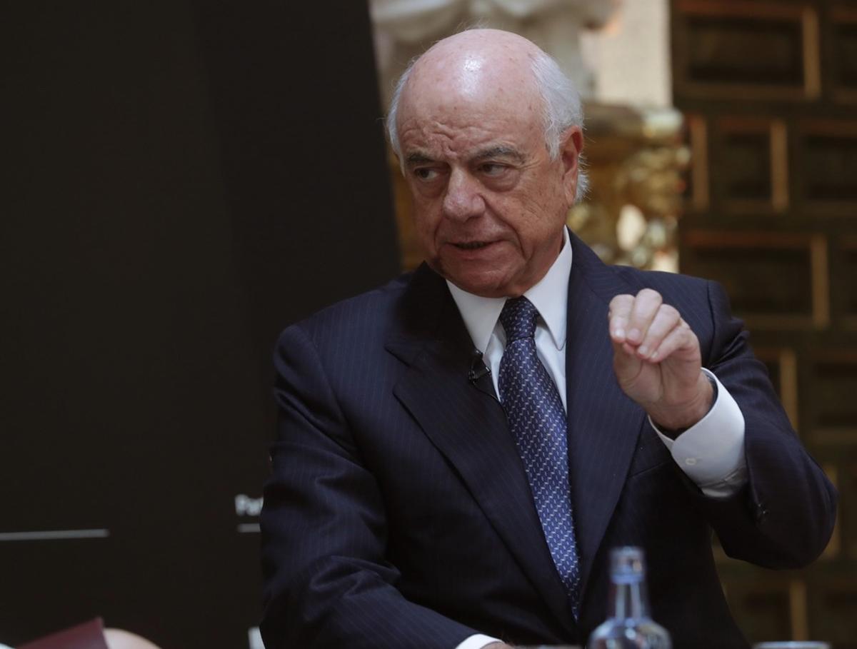 El presidente del BBVA, Francisco González, en una jornada sobre el futuro de España organizada por la revista Forbes, el pasado octubre.