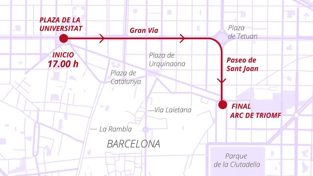 Manifestación del 8 de Marzo en Barcelona: horario y recorrido Manifestación del 8 de Marzo en Barcelona: horario y recorrido