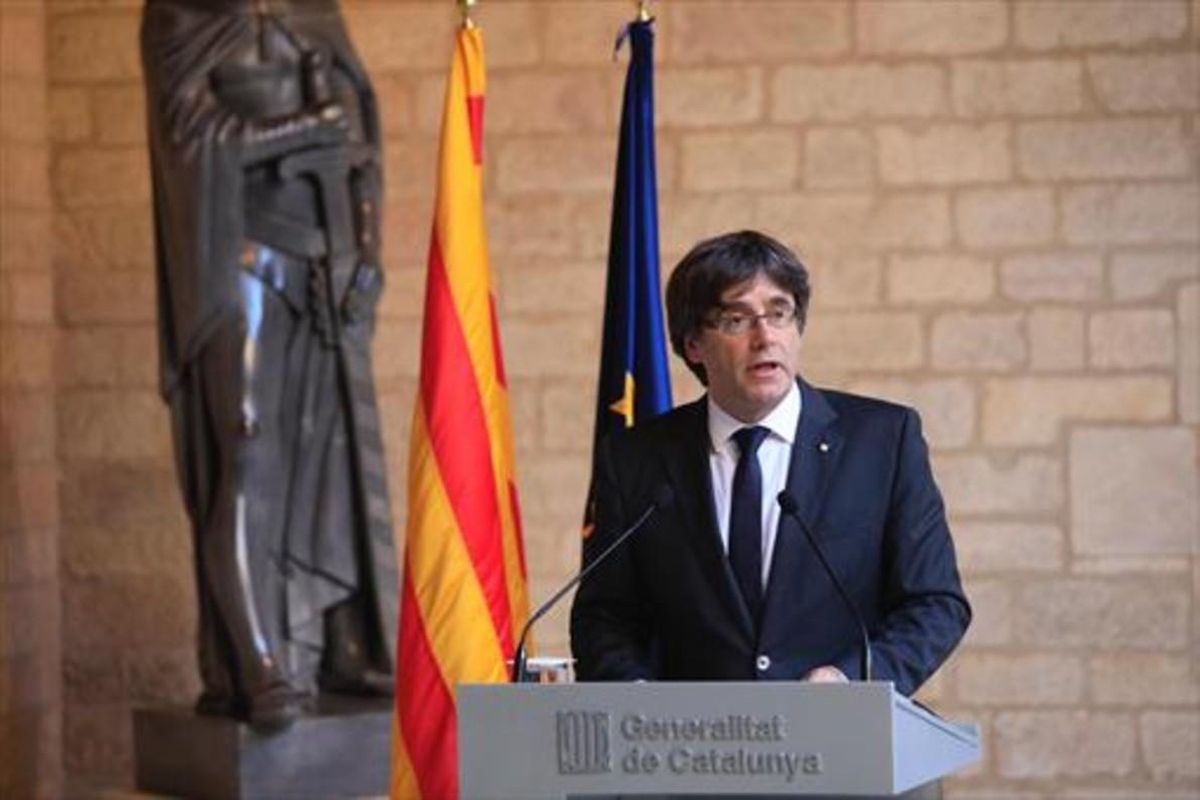 Puigdemont, en el Palu el pasado jueves. Puigdemont, en el Palu el pasado jueves.