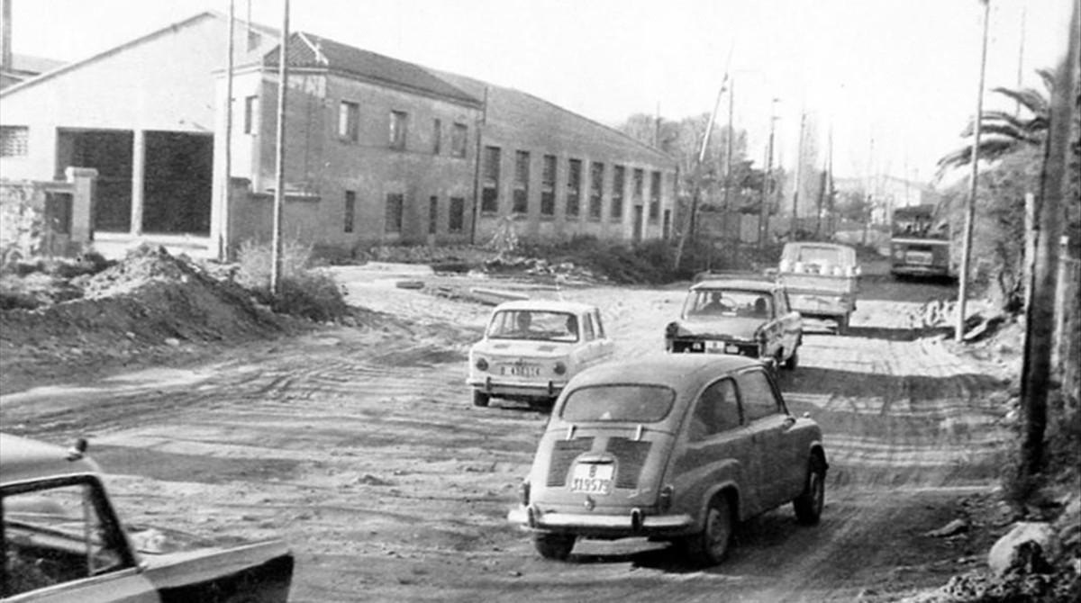 La avenida del Maresme, en Cornellà, en los años 70.
