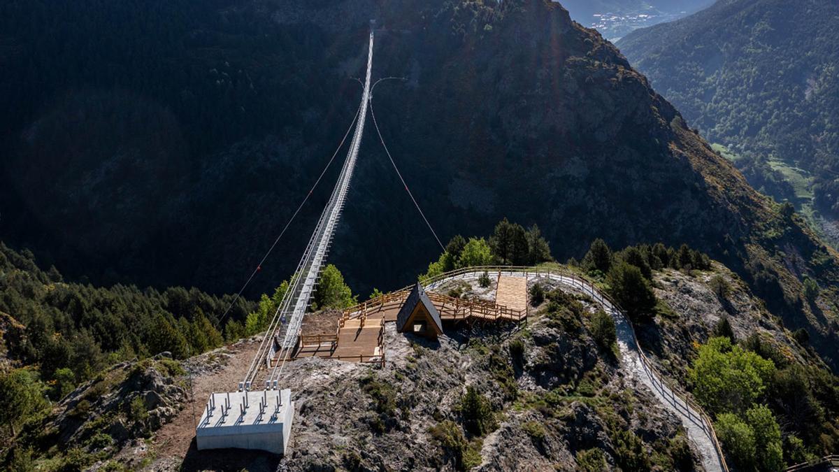 ANDORRA 13/03/2020 PONT TIBETÀ CANILLO ANDORRA. Fotografías del Pont Tibetá Canillo Andorra.