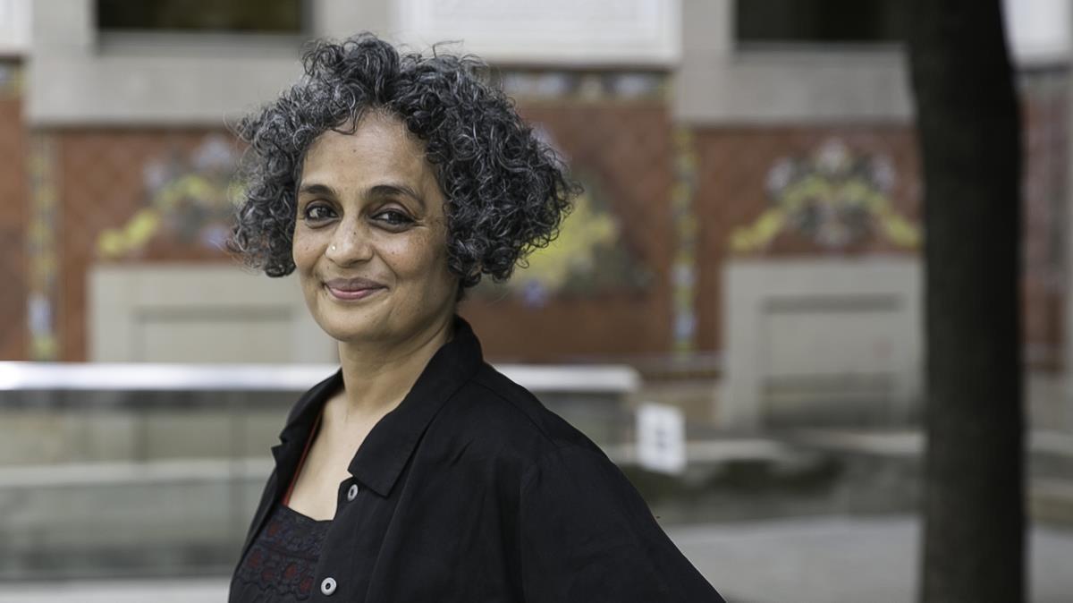 Arundhati Roy en su visita al CCCB.
