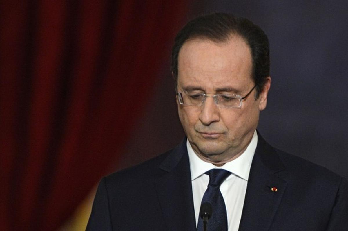 El presidente francés François Hollande, este martes, en París.