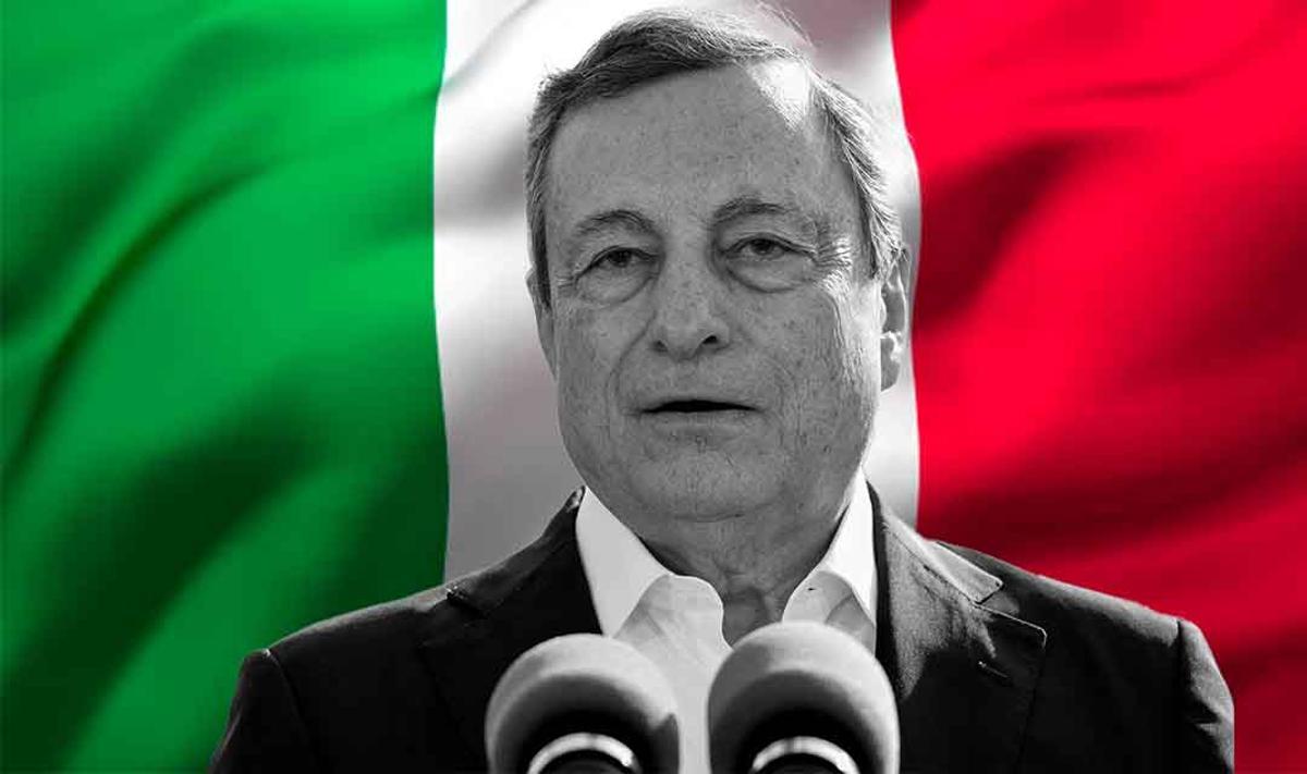 El primer ministro italiano, Mario Draghi, presenta su dimisión.