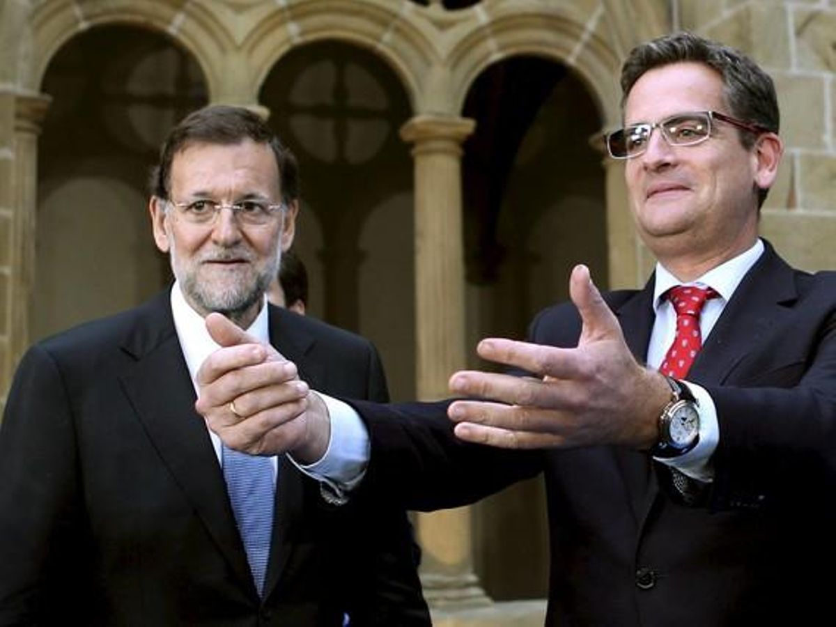 Mariano Rajoy y Antonio Basagoiti. Mariano Rajoy y Antonio Basagoiti.