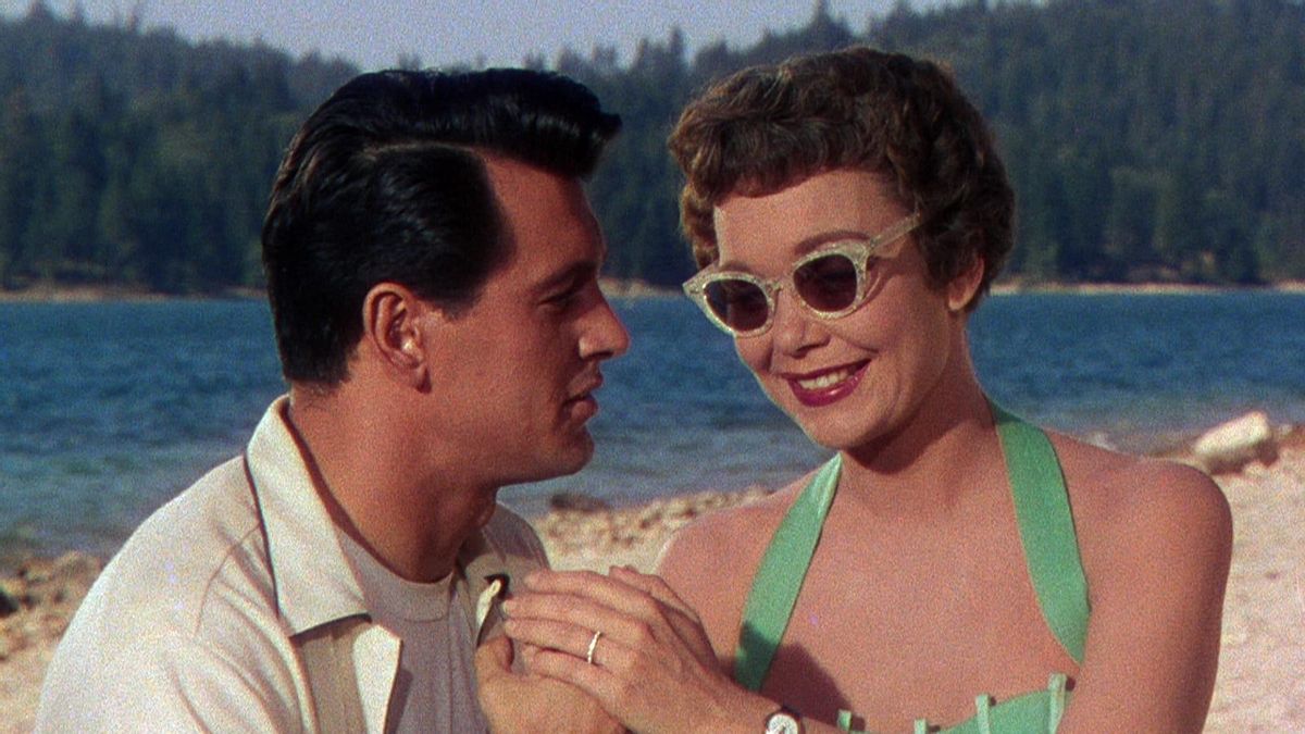 Rock Hudson y Jane Wyman en el clásico Obsesión, de 1954. Rock Hudson y Jane Wyman en el clásico Obsesión, de 1954.