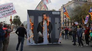 Protestas por la visita del Rey a Barcelona.