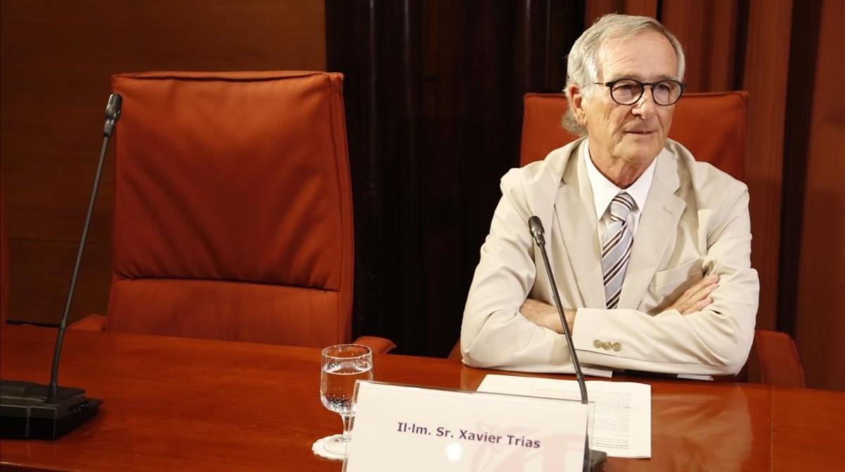 El exalcalde de Barcelona Xavier Trias, en la comisión de investigación sobre la operación Cataluña.