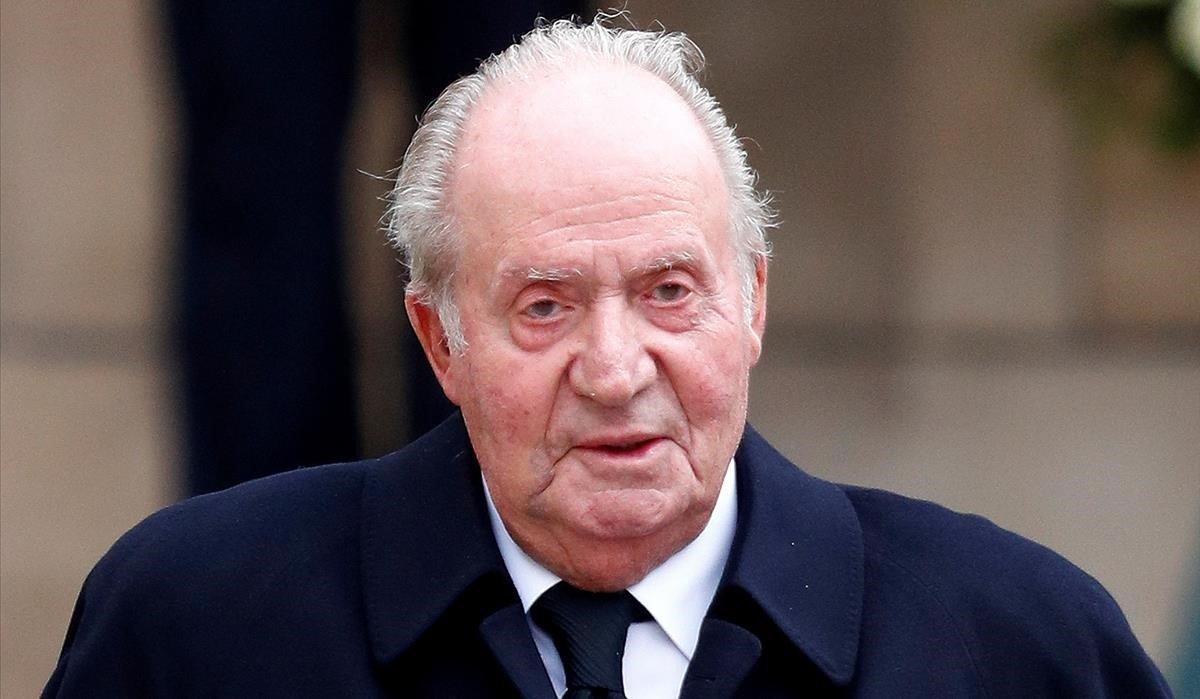 Juan Carlos de Borbón, el 4 de mayo de 2019 en Luxemburgo, durante el funeral por el Gran Duque Jean.