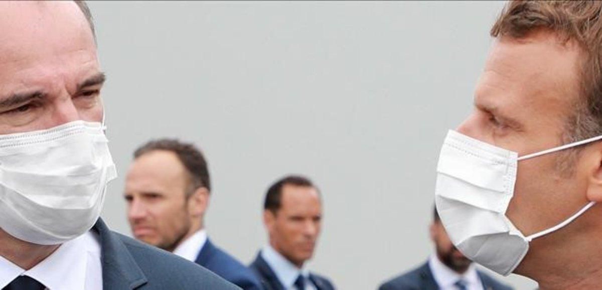 El presidente francés, Emmanuel Macron (derecha) y el primer ministro Jean Castex. El presidente francés, Emmanuel Macron (derecha) y el primer ministro Jean Castex.
