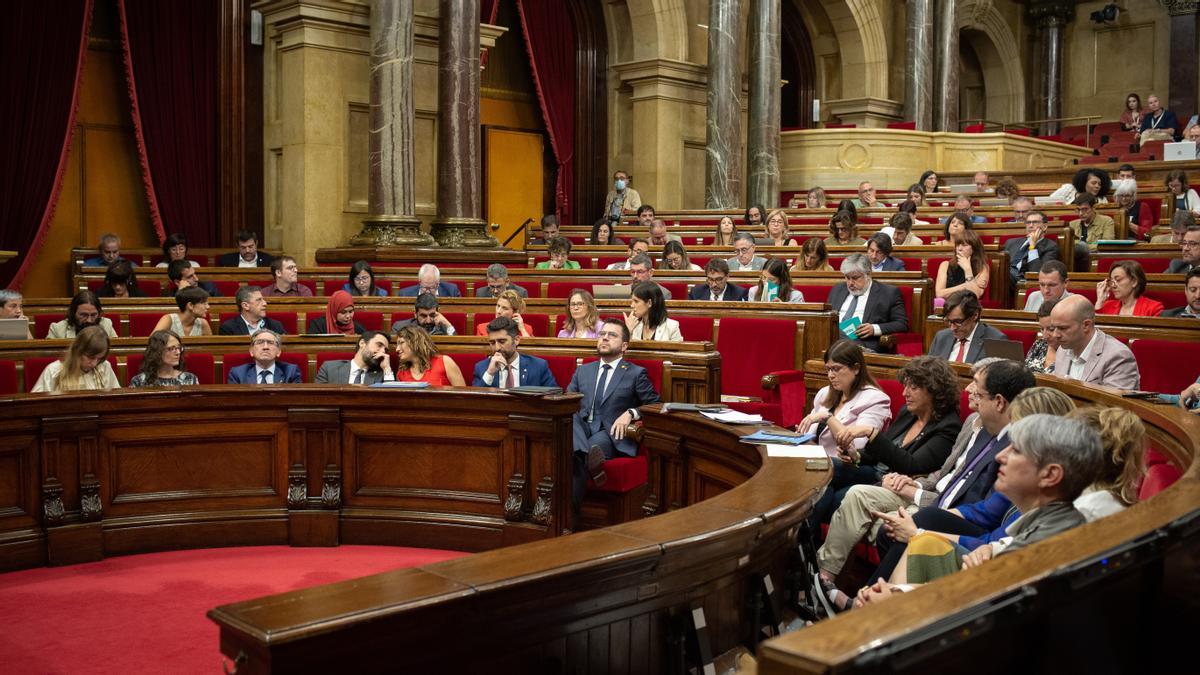 El pleno del Parlament durante un debate