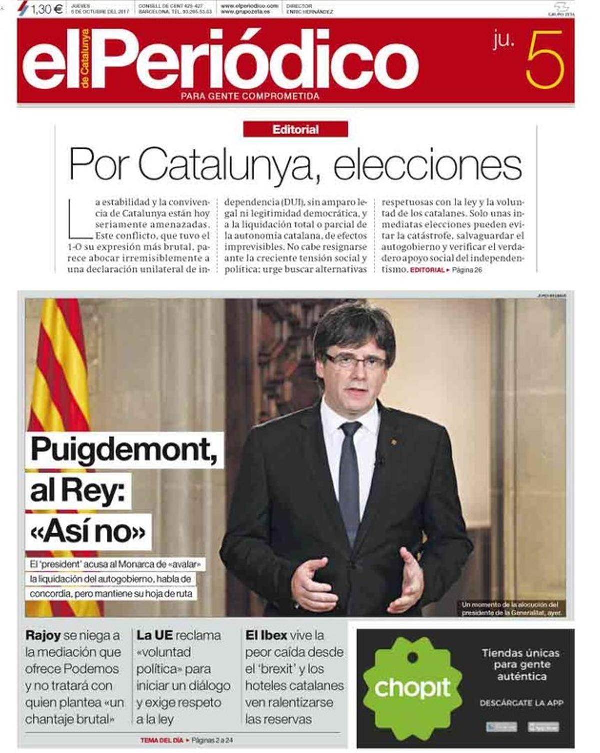 La banca catalana se prepara para salir por miedo a la DUI, según dos diarios de Madrid