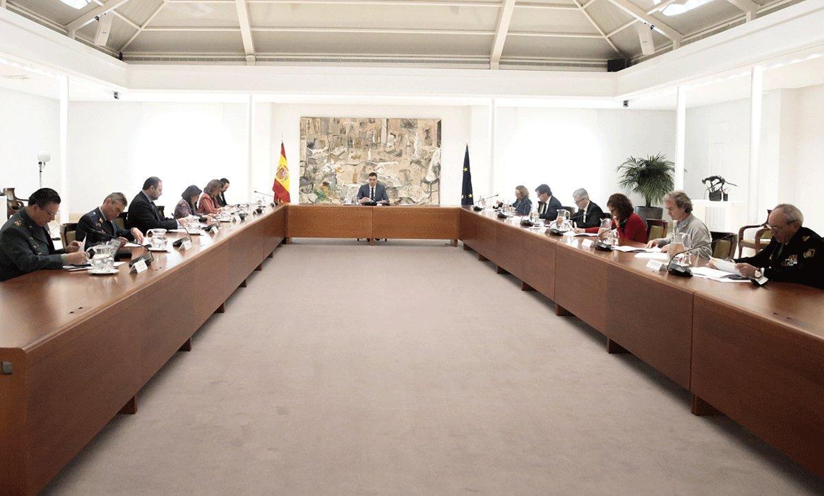 El presidente del Gobierno, Pedro Sánchez, preside una reunión del Comité Técnico de Gestión del covid-19.