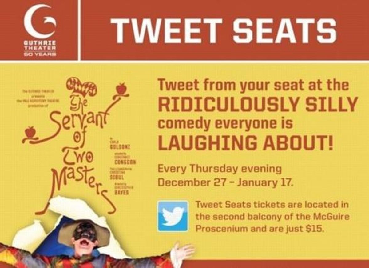 Anuncio de la función del Teatro Guthrie de Minneapolis. Anuncio de la función del Teatro Guthrie de Minneapolis.