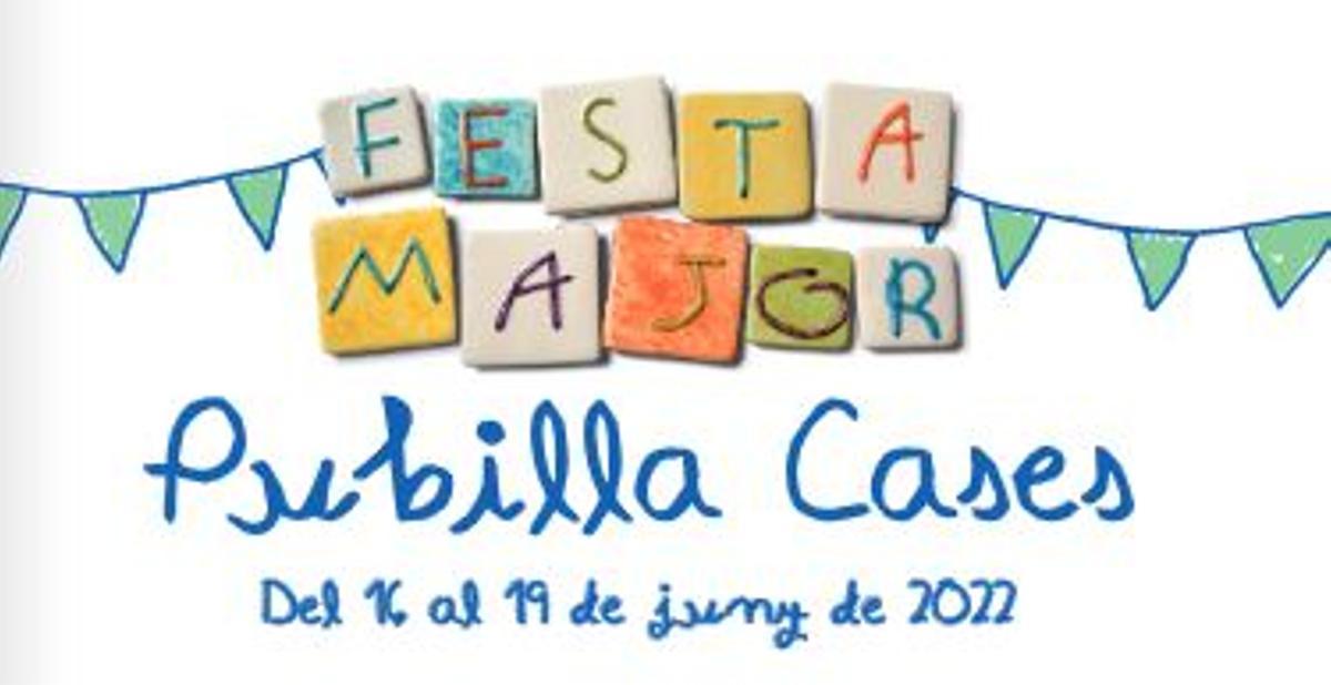 Cartel de la Fiesta Mayor de Pubilla Cases, en L’Hospitalet.