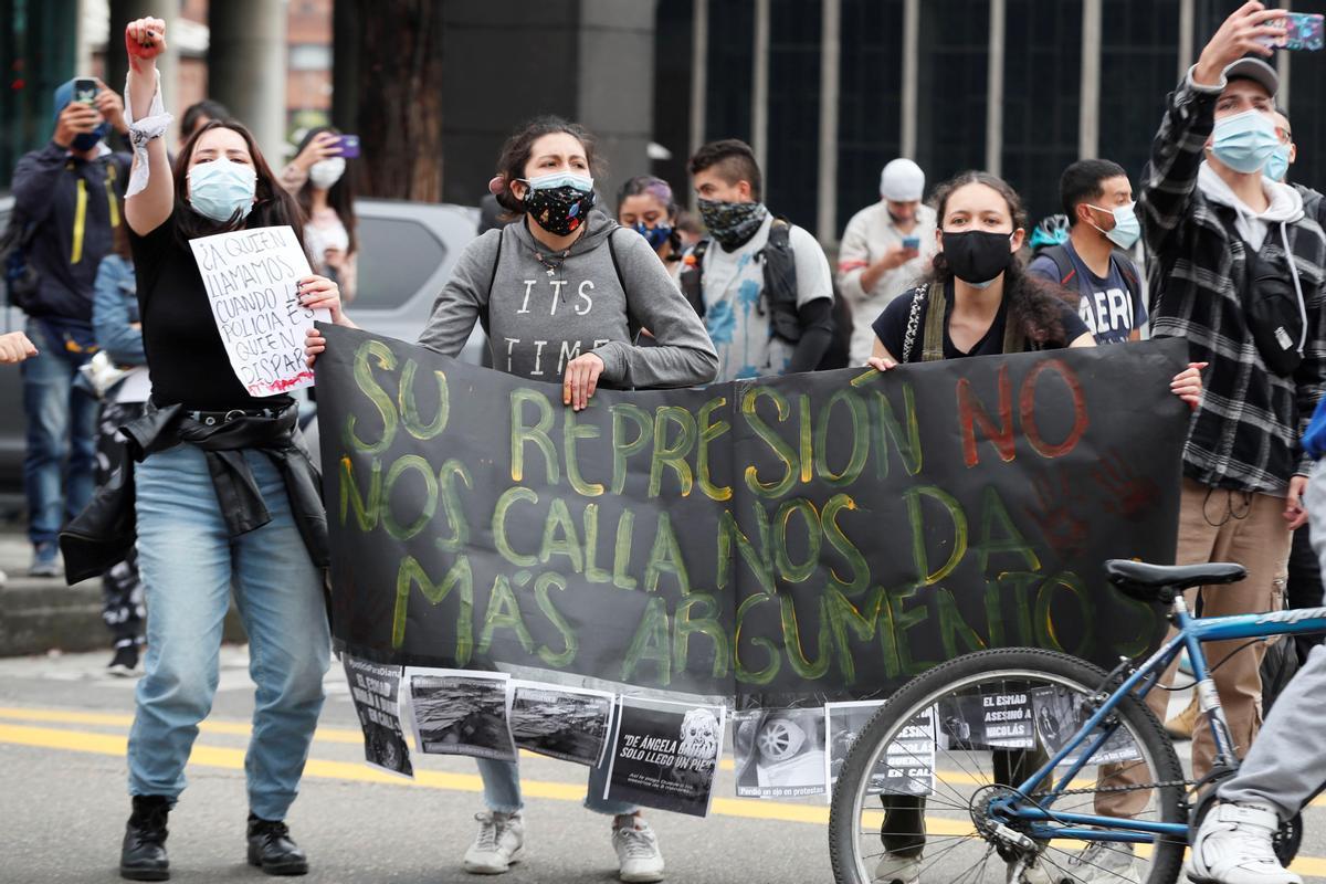 Imagen de las recientes protestas en Bogotá.