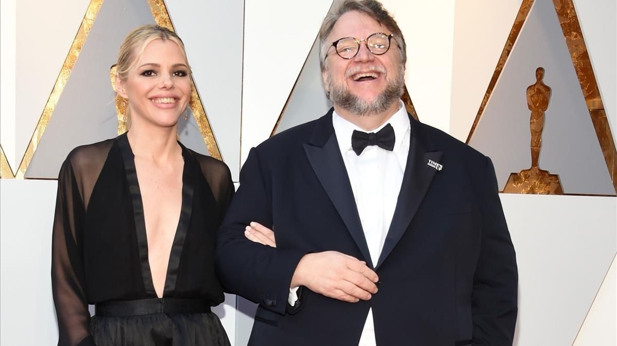 Kim Morgan y Guillermo del Toro, en la gala de los Oscar de este año. Kim Morgan y Guillermo del Toro, en la gala de los Oscar de este año.